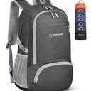 ZOMAKE Lightweight Packable Backpack 30L, Foldable Hiking Backpacks Water Resistant Compact Folding Daypack for Travel(Dimgray)