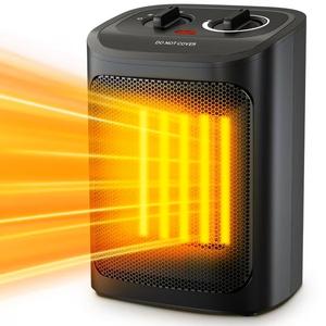 Electactic Small Space Heater 2.0 for Indoor Use - ETL Certified Ceramic Portable Heater Fan, 1500W/750W, Ideal for Home/Dorm/Office, Black