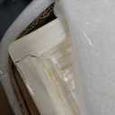 PEMAR Extra Large 20" Square Mother of Pearl Ottoman Tray with Insert Handles, Oversized Decorative Luxury Wooden Serving Tray for Food, Coffee Table, Breakfast in Bed (White Cream)