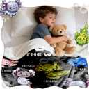 Axolotl Gifts for Boys Girls Teens Axolotl Lovers - Cute Axolotls of The World Plush Blanket - Super Soft Warm Fuzzy Cartoon Animal Throw Bedding Sheet 50" X60" Decor for Couch Sofa Birthday Bed Room