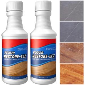 2Pcs Floor Restore for Wood Floors,Floor Restore Cleaner Spray,Floors Restorer Cleaner,3-in-1 Wood Floors Polish,Wood Floors Restorer for Hardwood Flooring Protection Agent for Shine Wood(150ml)