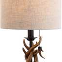 Jonathan Y JYL1031A Gaston 20.5" Resin Mini LED Table Lamp, Farmhouse, Traditional, Cottage, Rustic, Office, Living Room, Family Room, Dining Room, Bedroom, Hallway, Foyer, Brown