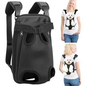 Mosago Dog Backpack Carrier, Adjustable Pet Front Carrier with Thick Padded Bottom Support, Legs-Out Chest Carrier for Small to Medium Dogs 711 lbs, Easy Fit for Walking, Hiking, Camping, Traveling