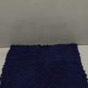 Yimobra Navy Blue Bathroom Rug Mat, Non Slip Quick Dry Bath Mats, Extra Thick and Super Absorbent Bath Rugs, Luxury Microfiber Chenille Plush Fluffy Washable Soft Shower Carpet for Floor, 24" x 17"