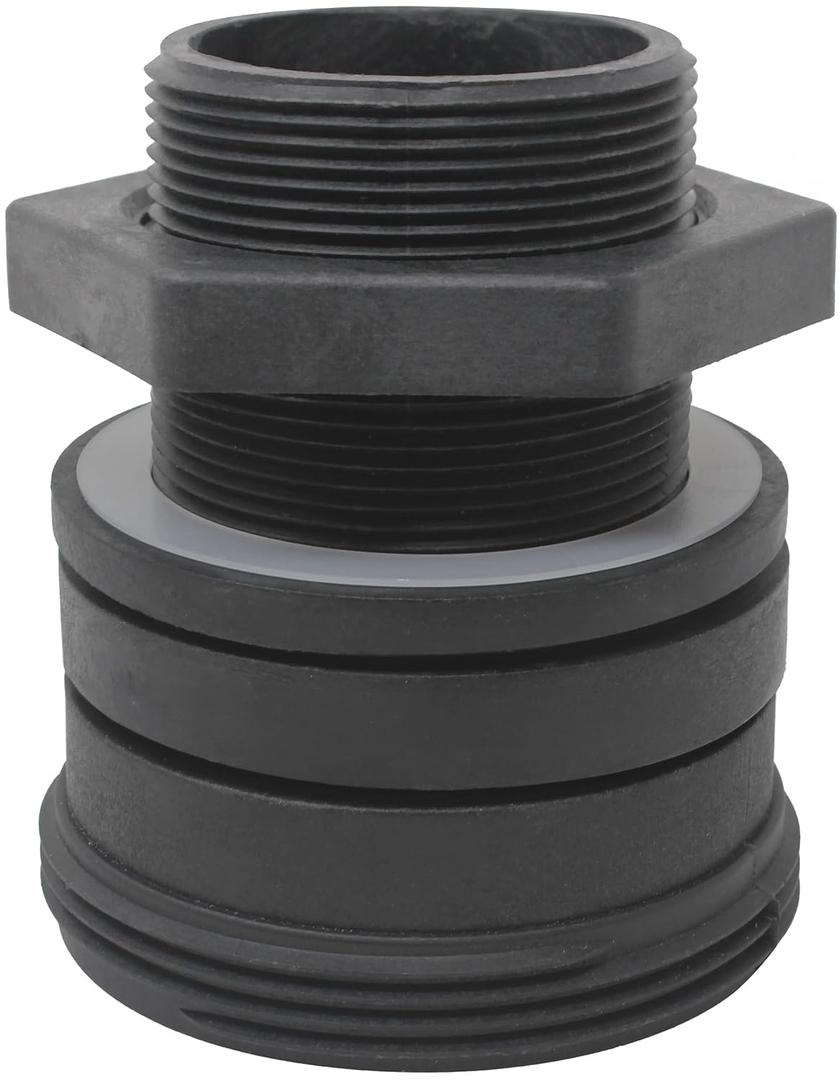 Bulkhead Replacement Kit Compatible with Pentair 154714 Triton II Pool and Spa Sand Filter Black