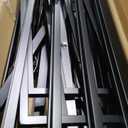 Twin Over Full Size Bunk Bed, Metal Low Profile Bunkbeds with Full-Length Guardrail and Ladder, Space Saving, No Boxing Spring Needed, Black