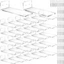 Treela 30 Pack Floating Shoe Display Shelf for Closet Acrylic Clear Shoe Wall Shelf Wall Mounted Easy to Install Sneaker Shelves for Collections, Includes Cross Screws, Expansion Tubes (Rectangular)