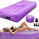 Newly Upgraded BBL Bed with Built-in Pump BBL Bed After Surgery for Sleeping Brazilian Butt Lift Recovery Pillow After Surgery Inflatable BBL Mattress with Hole for Post Surgery Recovery (Violet)