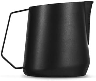 MHW-3BOMBER Milk Frothing Pitcher - 20oz/600ml Milk Frother Cup with U-Shaped Spout - SUS 304 Steaming Pitcher - Cappuccino Latte Art Cup for Barista - Quadrilateral Body - P5184-OS