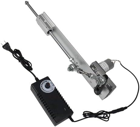 CNCTOPBAOS Reciprocating Linear Actuator Stroke 6 Inch 1.18"-6",Adjustable Telescopic Rocker Arm Mechanism Gear Motor DC24V Speed Regulation Adapter 120RPM 3-15CM