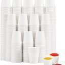 SIUQ 600 Pack 3 oz Paper Cups, Disposable Bathroom Cups, Small Mouthwash Cups, White Paper Cups, Hot/Cold Beverage Drinking Cup for Bathroom, Home, Party, Office, Picnic, Travel and Events