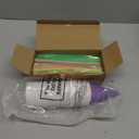 Boao 100 Pieces Snow Cone Cups 4.5 OZ Leakproof Matching 100 Pieces Spoon Straws for Snow Cone Syrups Slush Shaved Ice Cream Sorbet Water (Colorful,Classic Style)