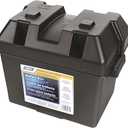 Camco Heavy Duty Battery Box with Straps and Hardware - Group 24 |Safely Stores RV, Automotive, and Marine Batteries |Durable Anti-Corrosion Material | Measures 7-1/4" x 10-3/4" x 8"