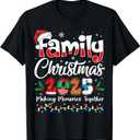 Family Christmas 2025 Matching Outfit Xmas Squad Santa T-Shirt Black Medium