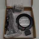 10X Magnifying Glass with Light and Clamp, Real Glass Lens, 5 Color Modes LED Dimmable Magnifier, Hands Free for Crafts, Jewelry, Painting, Sewing, Close Work (Black)