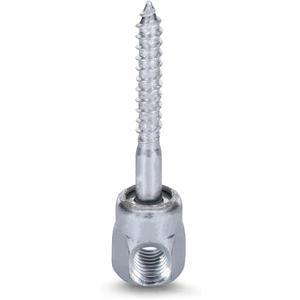 Sammys 8021957-25 1/4 x 2'' Horizontal Rod Anchor Super Screw with 3/8 in. Threaded Rod Fitting, for Wood (Pkg.=25) , Zinc