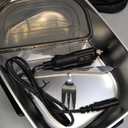 TRAVELISIMO Electric Lunch Box for Adults 100W Heated Lunch Box For Men 1.5L Stainless Steel Portable Food Warmer, 12/24/110V for Travel & Work, Loncheras Electricas Para Calentar almuerzo (Black)