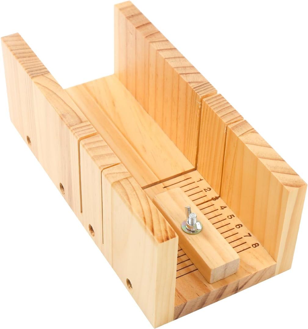 ASUNFO Wooden Soap Cutting Box Soap Loaf Cutter Soap Cutters Wood Soap Cutting Tool Soap Trimming for DIY Soap Making