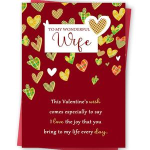 2 x Funny Valentine's Day Card for Wife, Romantic Wife Valentines Day Gifts from Husband, Sweet Valentines Card for Women Her (FY-351)