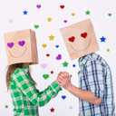 Tatuo 600 Pieces Glitter Foam Stickers Adhesive Hearts Foam Star Stickers Valentines Day for Arts Craft, Greeting Cards, Scrapbook Decoration (Glitter and Star)