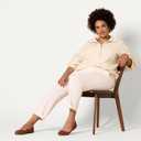 Amazon Essentials Women's High-Rise Regular-Fit Ankle-Length Tapered-Leg Khaki Pant (White)