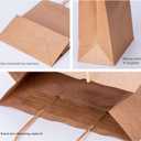 vanhel 100 Pack Brown Paper Bags with Handles,8x4.25x10.5 Inches,Gift Bags Medium Size,Gifts Bag Bulk for Festival,Birthday,Favor,Party,Shopping,Retail Merchandise.