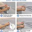 Upgraded Lock Bed Sheet Holders for Corners - Fitted Sheet Holders Keep Sheets Firm & Tight, Sheet Locks Straps Sets with Center Lock Clips, Fit for Standard Mattress, Easy Installation(White)