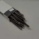 14 Unscented Black Taper Candle,10 inch Tall and 3/4 inch Thick,7.5 hrs Clean Burning,Dripless Candles for Weddings, Prayers, Festivals, Churches