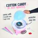 Nostalgia Vintage Cotton Candy Machine - Countertop Cotton Candy Maker With 2 Reusable Cones & 1 Sugar Scoop - Use Hard Candy or Sugar to Create Fluffy, Delicious Treats in Minutes-Pink