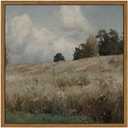 InSimSea Square Framed Canvas Wall Art, Scenery Field Landscape Vast Grassland Farmhouse Wall Art Decor, Classical Nature Painting for Living Room Bedroom Office Home Decor 10"x10"