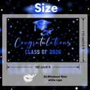 Lecheme Congratulations Graduation Banner Class of 2026 Backdrop Black Blue Congrats Grad Banner Party Background Prom Night Photo Booth Props Graduation Party Decorations 6x3.6 ft