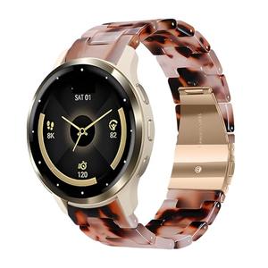 Kimiyaki 18mm Resin Band for Garmin Venu 3S / Venu 2S / Vivoactive 4S / Vivomove 3S, Lightweight Elegant Quick-Release Wristband Strap for Garmin Venu 4 41mm / Forerunner 265s / 255s