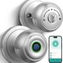 Smart Fingerprint Door Knob with Lock, Door knob with App Control & Key