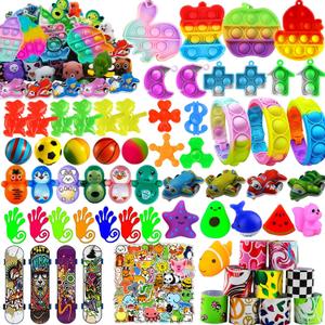 128 Pcs Party Favors, Prize Box Toys for Kids Classroom, Treasure Chest, Pinata Fillers, Goodie Bags Stuffers Bulk, Fidget Toys Set