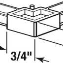 Prime-Line MP7723 Screen Frame Corner, 3/8 In. x 3/4 In., White Plastic (100 Pack)