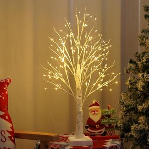 144 LED Birch Tree with LED Lights, DIY Artificial Tree Lamp with Timer, Lighted up Tree Lamp USB/Battery Powered, Fairy Light Spirit for Table Home Wedding Bedroom Christmas (Warm White) (2ft)