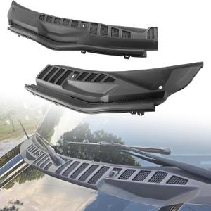 Windshield Wiper Cowl Panel Grille Compatible with Ford F250 F350 F450 F550 Super Duty 2017-2022 Left & Right Front Outer Window Cover Insert Panel Replace# HC3Z-25022A68-AB HC3Z-25022A69-AC