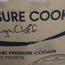 MegaChef 12 Quart Digital Pressure Cooker with 15 Preset Options and Glass Lid, Silver