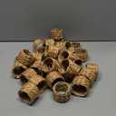 Hsei 36 Pcs Christmas Farmhouse Napkin Rings Bulk Boho Rattan Napkins Rings Handmade Natural Napkin Ring Holders by Water Hyacinth Xmas Table Decor for Wedding Gatherings Party Supplies