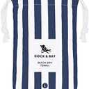 Dock & Bay Beach Towel - Quick Dry, Sand Free - Compact, Lightweight - 100% Recycled - Includes Bag - Cabana - Whitsunday Blue - Large (160x90cm, 63x35)