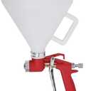 1.45 Gallon Air Texture Gun, Drywall Texture Sprayer with 3 Nozzle 4.0mm, 6.0mm, 8.0mm, Air Hopper Spray Gun with 8mm and 12mm Air Inlet