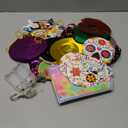 29 Pcs Day of The Dead Decorations Sugar Skull Hanging Swirl Decorations Sugar Skull Banner with LED String Lights for Dia De Los Muertos Fiesta Party Supplies (Fresh)