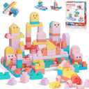 Soft Building Block Sets for Toddler Aged 2 3 4 5 6 Years Old.Preschool Toy for Early Childhood Education and I-Interactive.Toddler Block Toys with 101 Pcs and Storage Bag.Gift Ideas for Kids Age 18M+