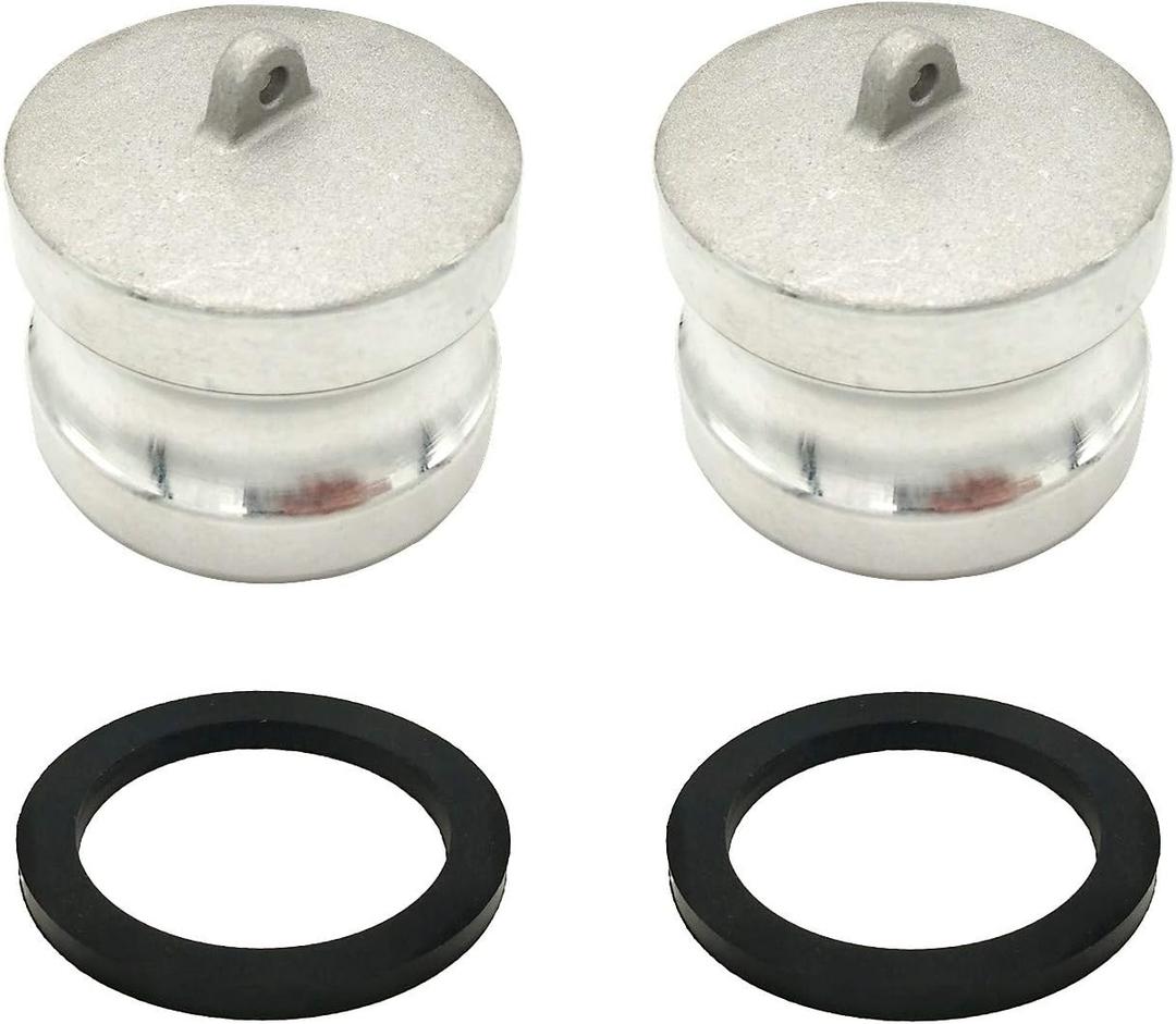 2PCS Aluminum Type DP Cam and Groove Fitting, Female Coupler x Female NPT, with 2PCS Camlock Gasket Fitting (1")