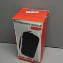 Switch 2 Accessories, Bundle Case for Nintendo Switch 2 (2025), MENEEA 20-IN-1 Kits: Carrying Case, Controller Charger Dock, Grips for Joy Con, Steering Wheels for Mario Kart, Protective Cover for Controller Console For Switch 2 (Black)