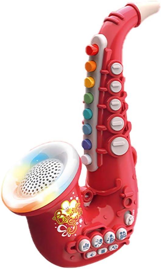 Smaroll Kids Saxophone Toy with Light and Sound,Multifunctional Early Educational Toys Musical Instrument Toy for Toddler Girls Boys Beginners Music Simulation Mini Saxophone, for Kids