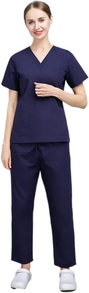 Unisex NiaaHinn Medical Short-Sleeve Coveralls - Utility Work Jumpsuit Size L