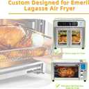 Air Fryer Accessories for Emeril Lagasse 26 Qt Extra Large & Everyday 360, Emeril Lagasse Air Fryer Basket and Pans for Oven with 100Pcs Disposable Parchment Paper, 4Pcs Reusable Teflon Mat
