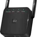 WiFi Extender/RepeaterCovers Up to 9860 Sq.ft and 60 Devices, Internet Booster - with Ethernet Port, Quick Setup, Home Wireless Signal Booster