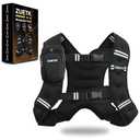 ZUETK Weighted Vest, 6lb /8lb/12lb/16lb/20lb/25lb/30lb Weight Vest with Reflective Stripe, Weighted Vest for Men Women Workout Equipment for Strength Training, Running, Jogging, Fitness, Weight Loss